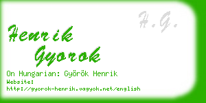 henrik gyorok business card