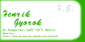 henrik gyorok business card